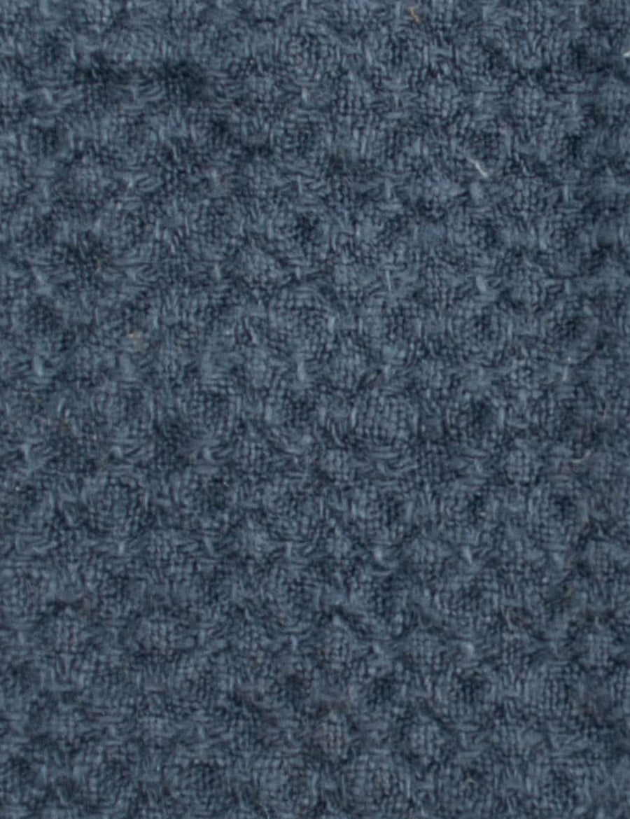 colour swatch of linen jacquard towel in denim colour