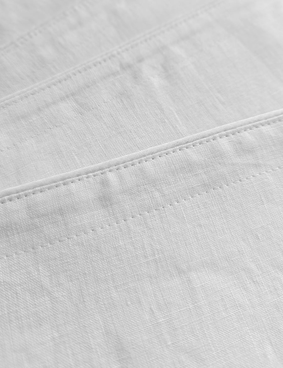 shots of piped linen placemat in cloud colour