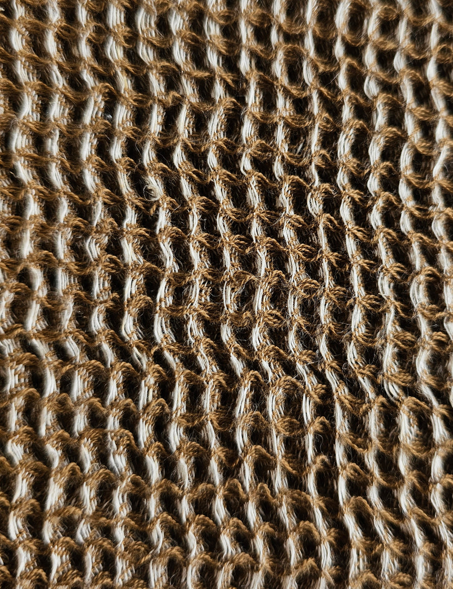 colour swatch of linen cotton textured throw in olive