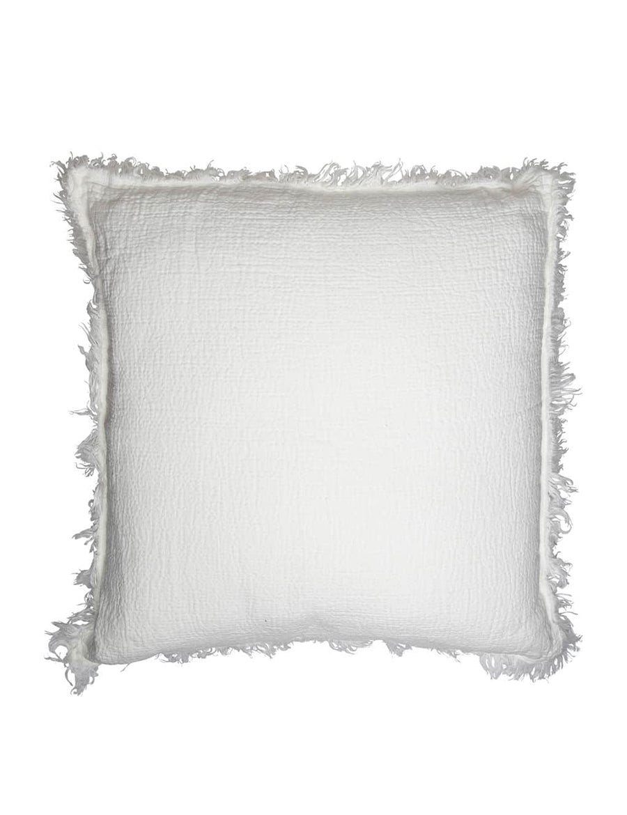 linen textured european pillowcase in ivory colour