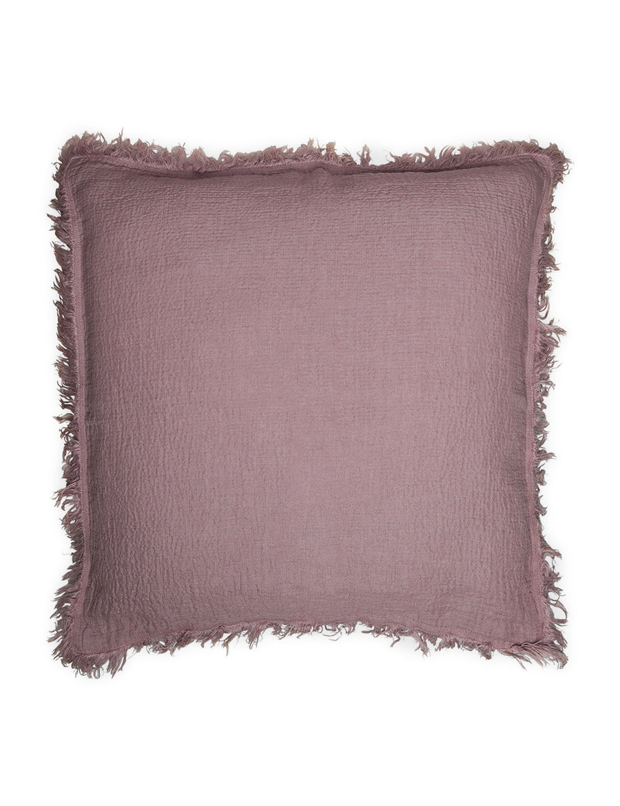 linen textured european pillowcase in musk colour