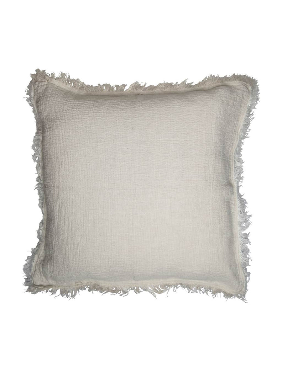 linen textured european pillowcase in natural colour