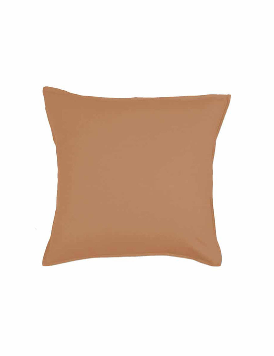 european linen pillowcase in caramel colour