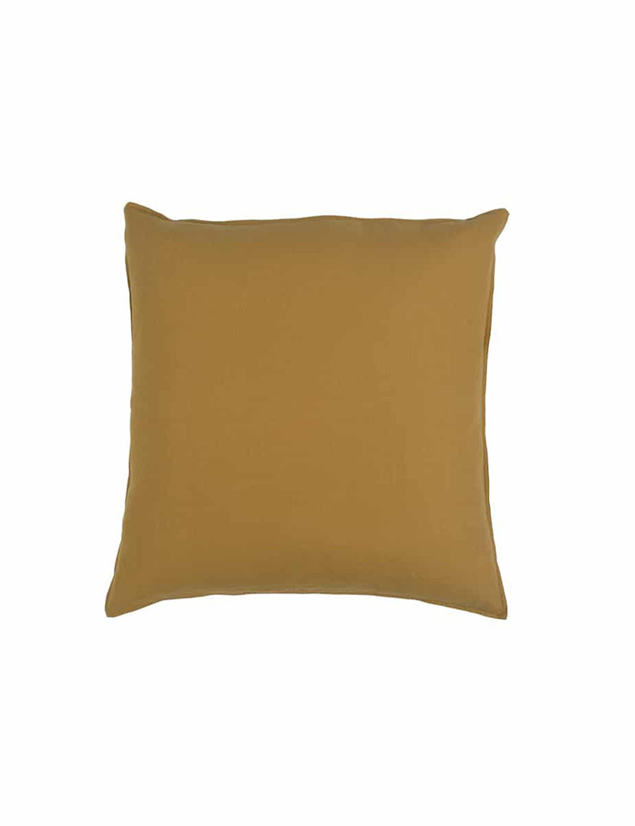 european linen pillowcase in mustard colour