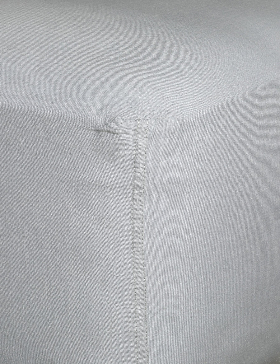 corner details of linen fitted sheet in amazon colour