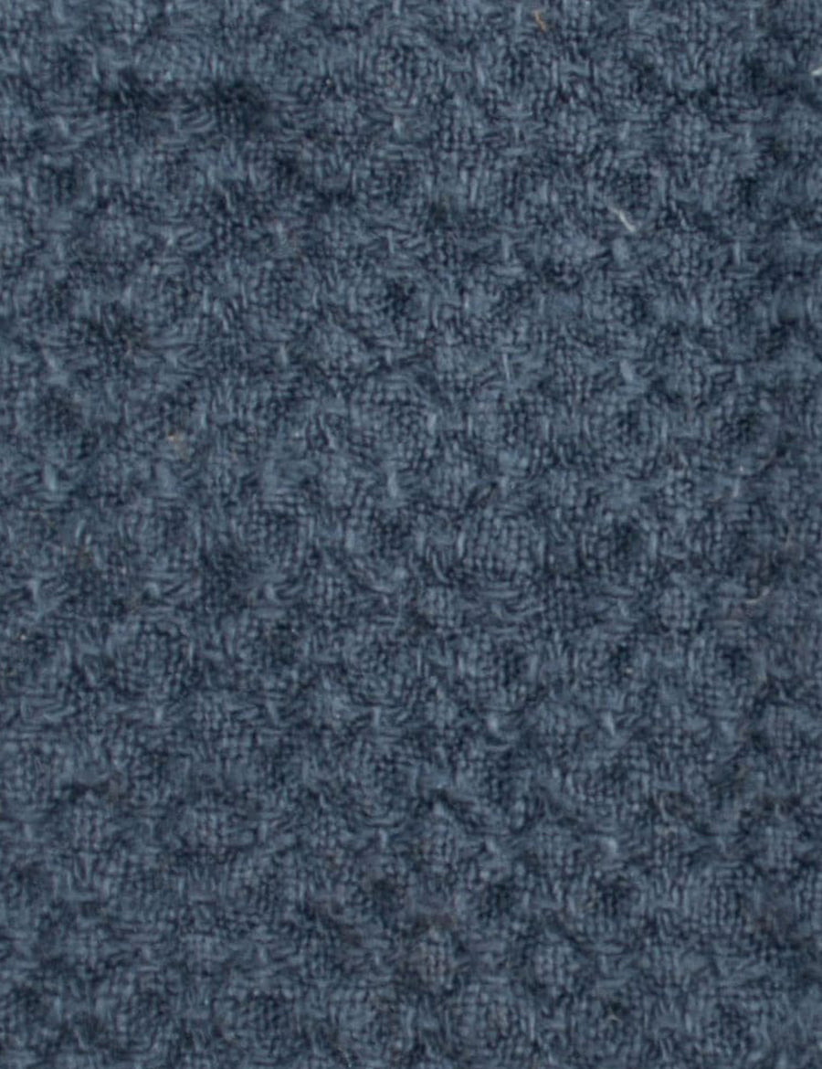 colour swatch of the pure linen jacquard hand towel in denim colour