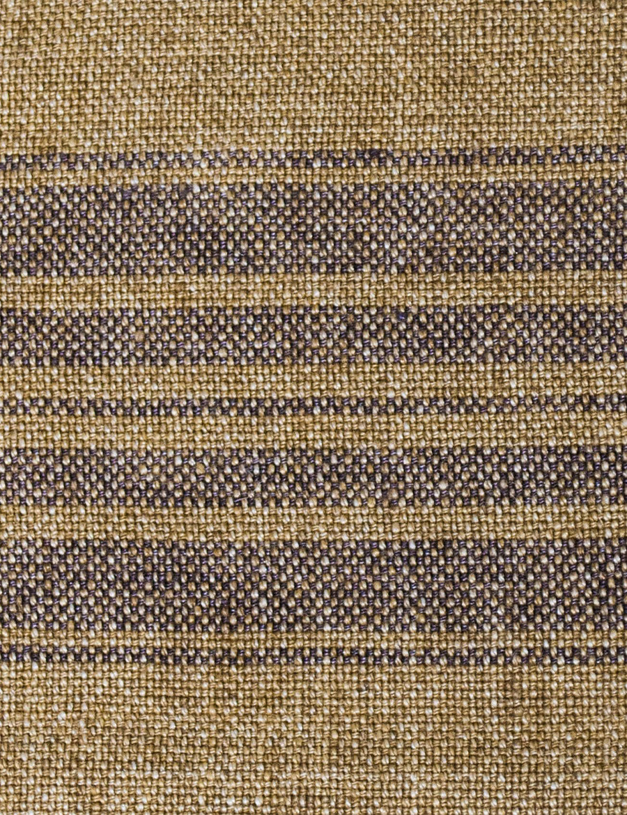 colour swatch of the nomad pillowcases in cigar colour with contrasting stripes