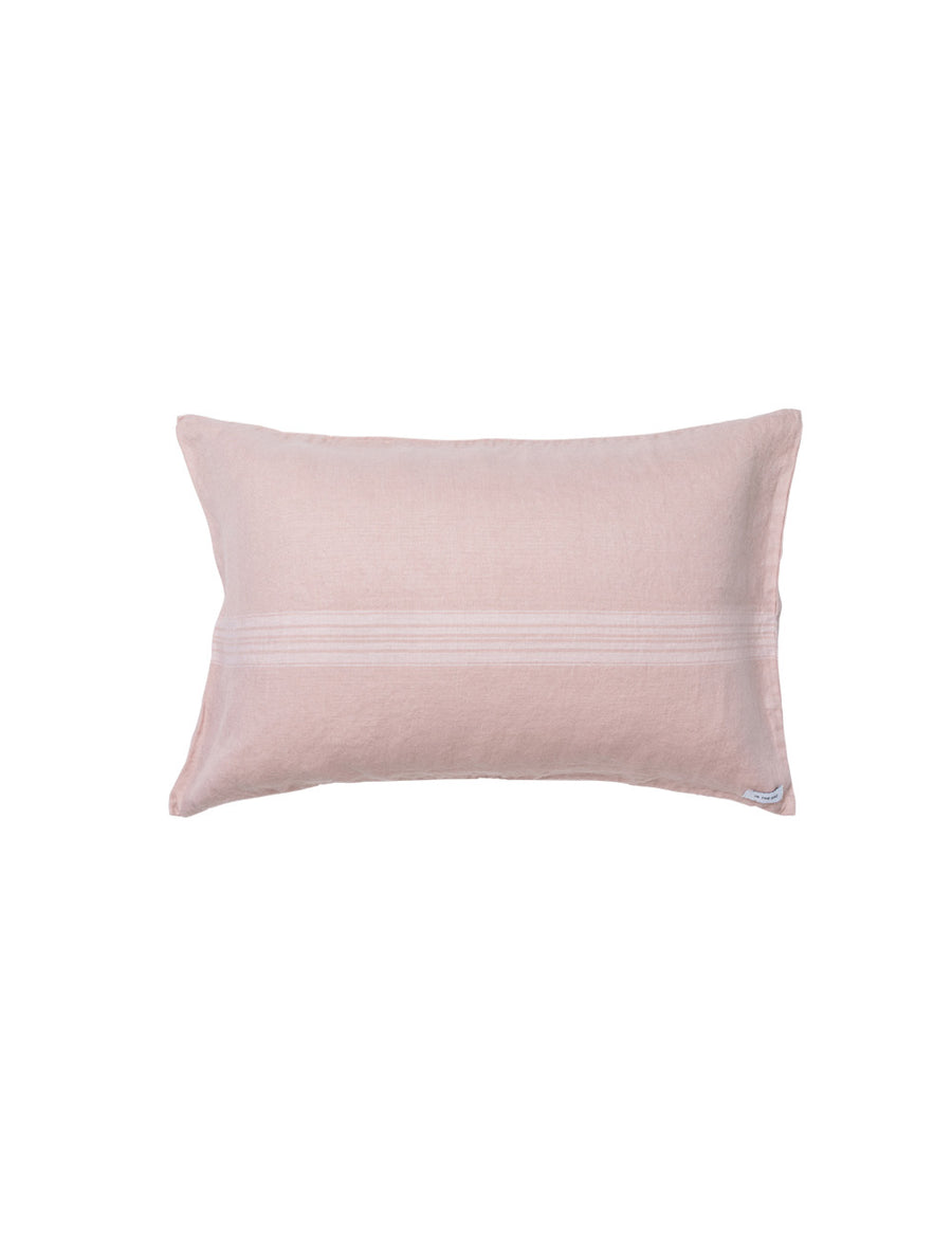 nomad pillowcases in nude colour with contrasting stripes