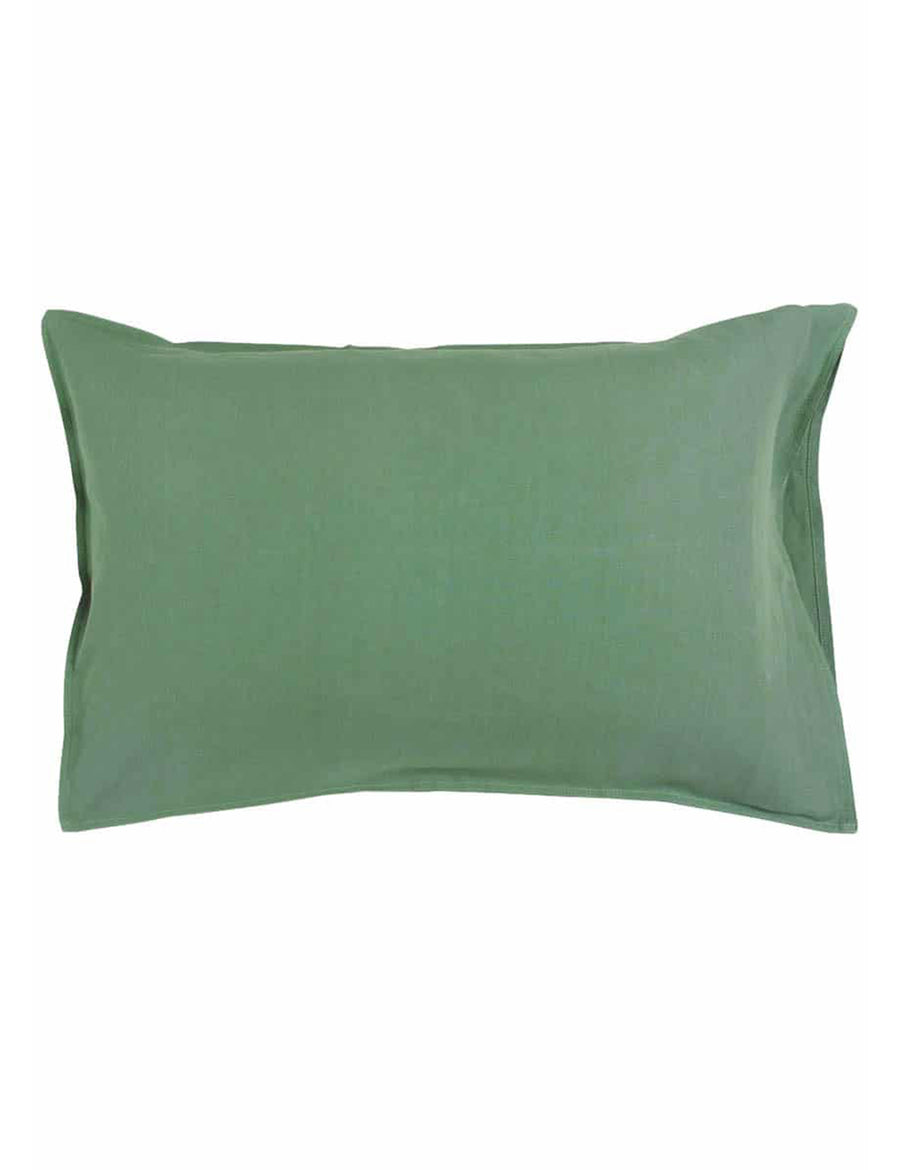 classic linen pillowcases in cactus colour