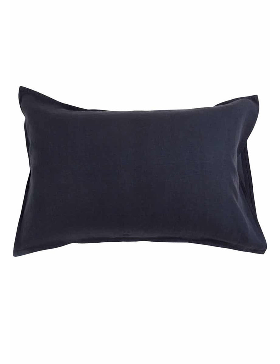 classic linen pillowcases in charcoal colour