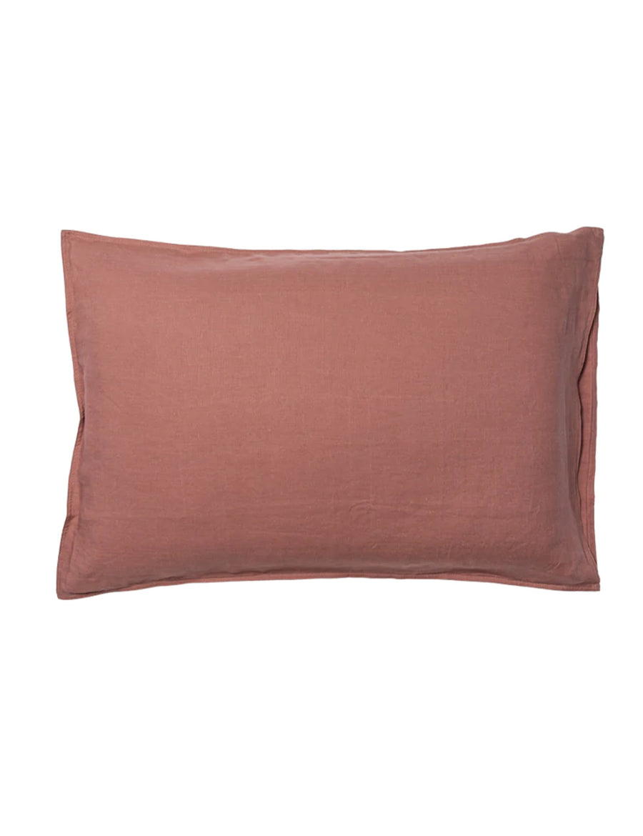 classic linen pillowcases in maple colour