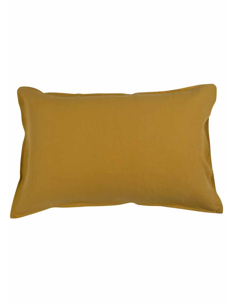 classic linen pillowcases in mustard colour