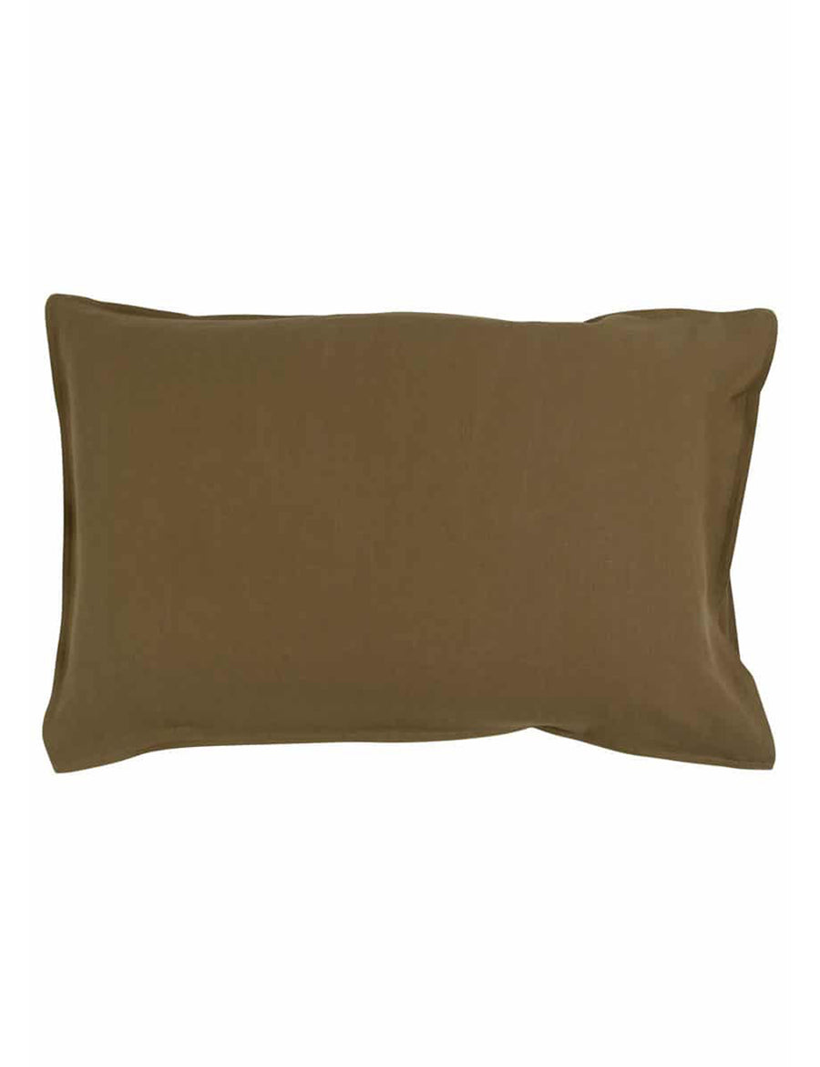 classic linen pillowcases in olive colour