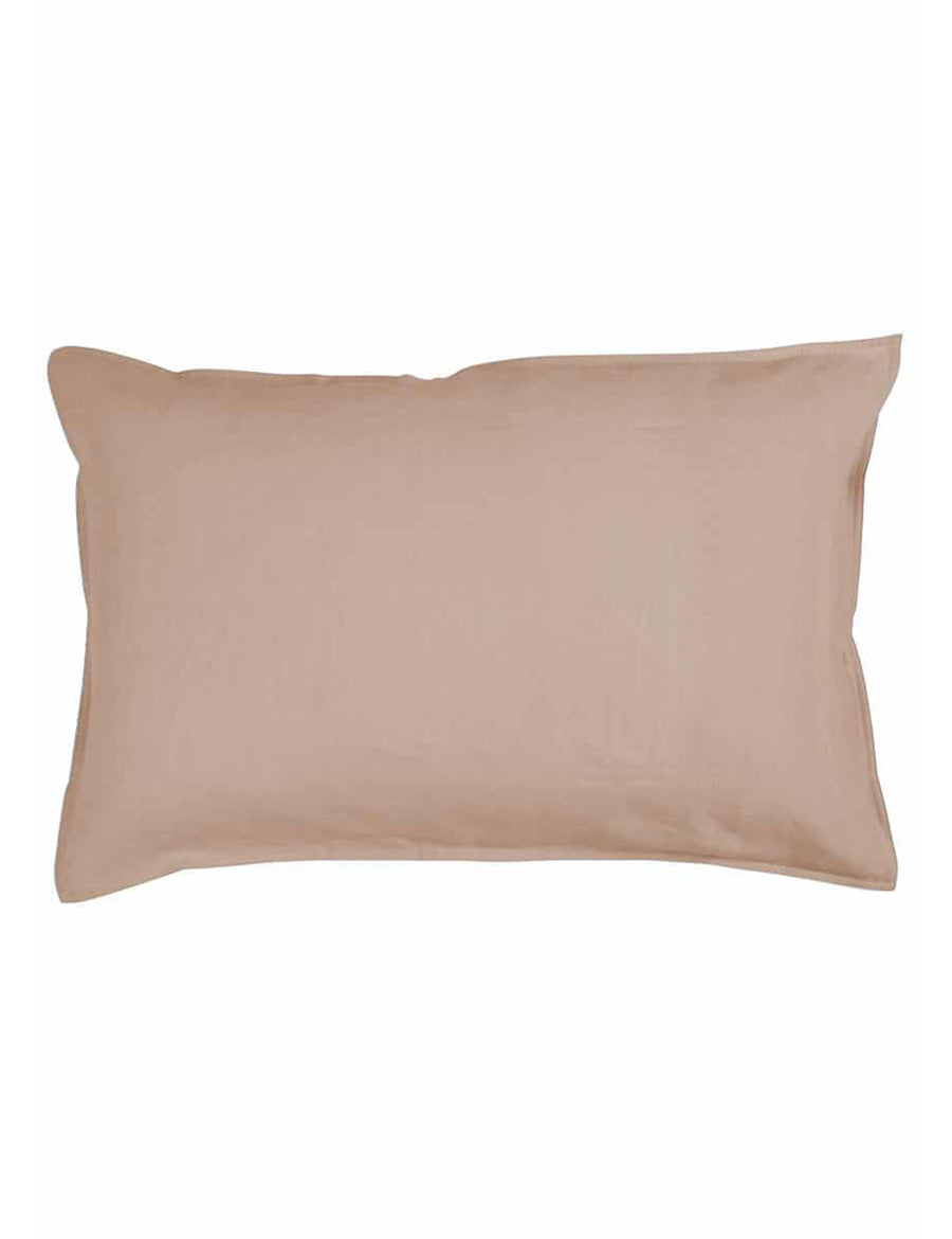 classic linen pillowcases in teak colour