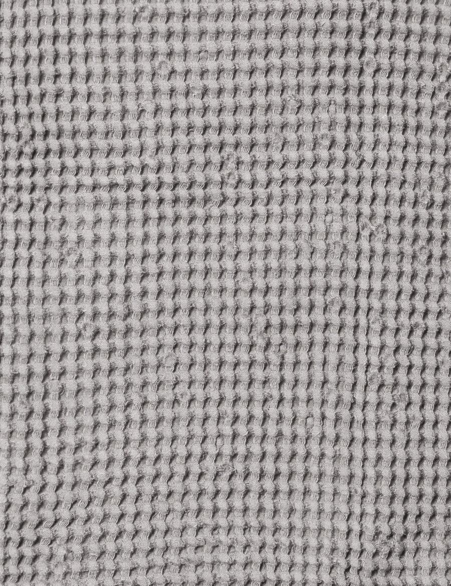 colour swatch of linen waffle bath robe in grey colour 