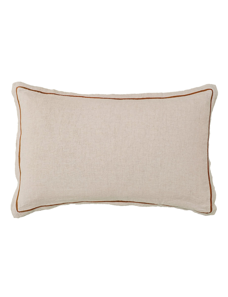 BESPOKE PILLOWCASE SET | NATURAL/RUST