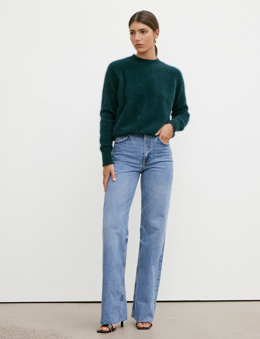 ADELE CREW NECK KNIT | FOREST