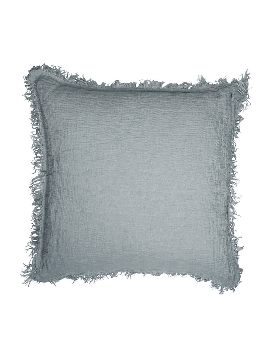 linen textured european pillowcase in cloud colour