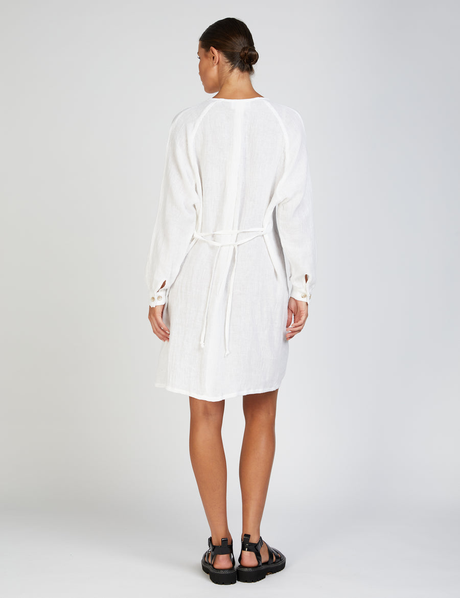 AYRA SHIRT DRESS | WHITE