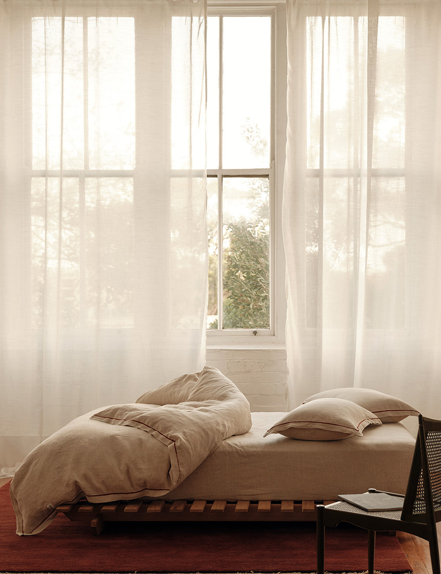 BESPOKE QUILT SET | NATURAL/RUST