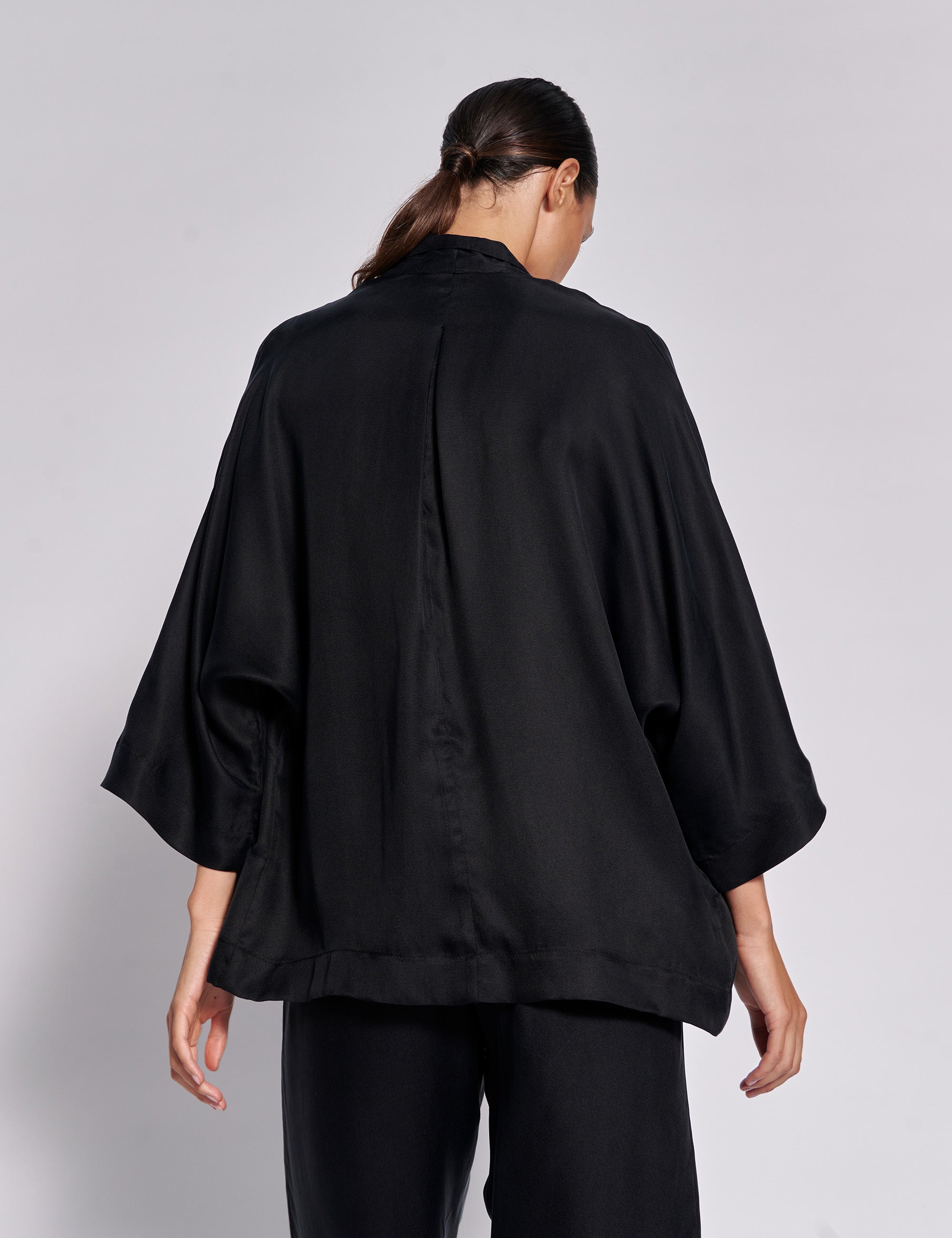 CHAMOISE KIMONO | BLACK – IN THE SAC