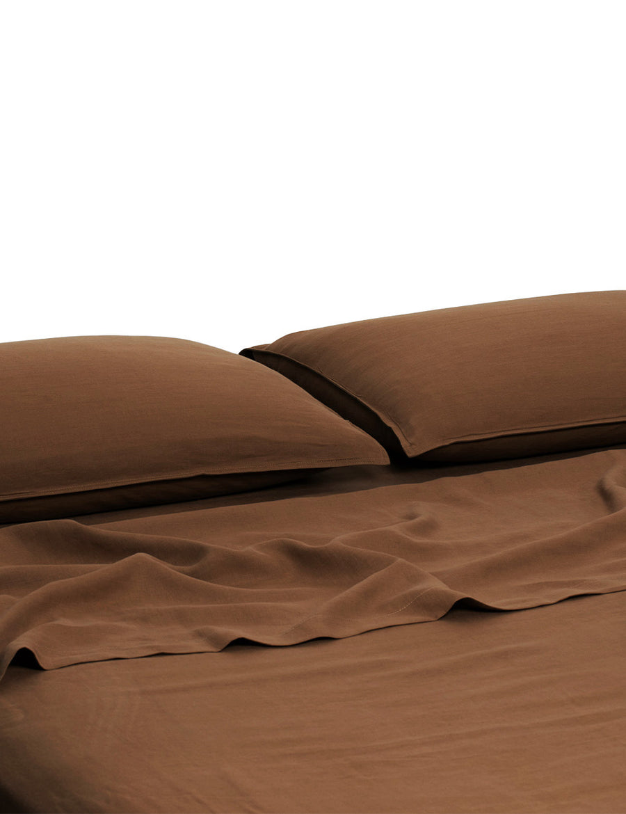 Linen Sheet Set Cognac