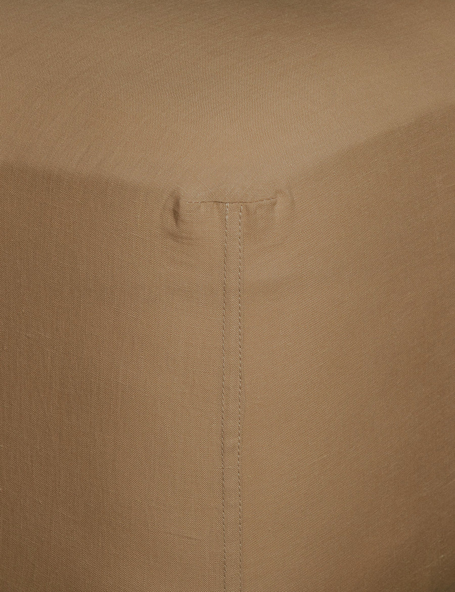Linen Fitted Sheet Teak