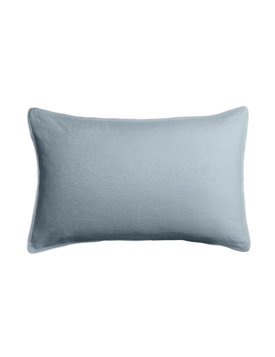 PIPED PILLOWCASE SET | CLOUD/WHITE