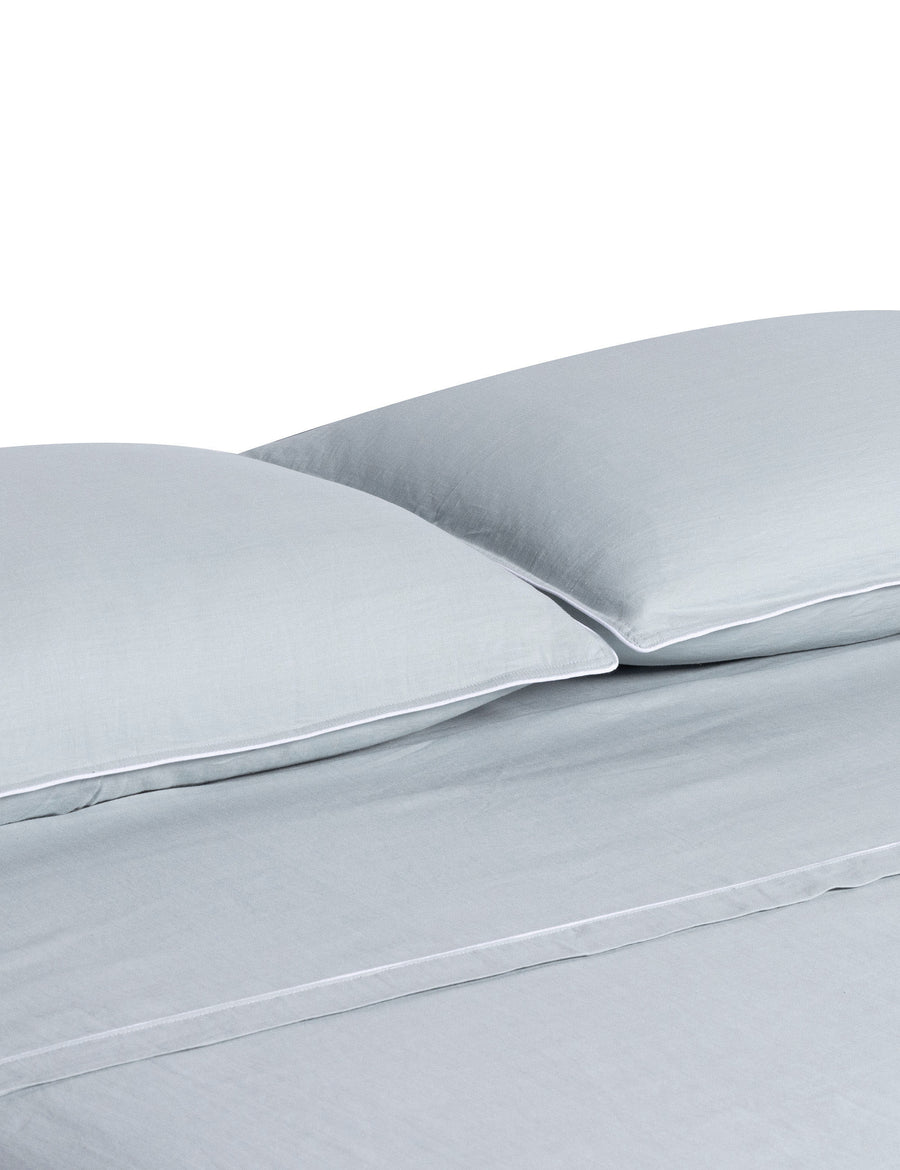 PIPED SHEET SET | CLOUD/WHITE