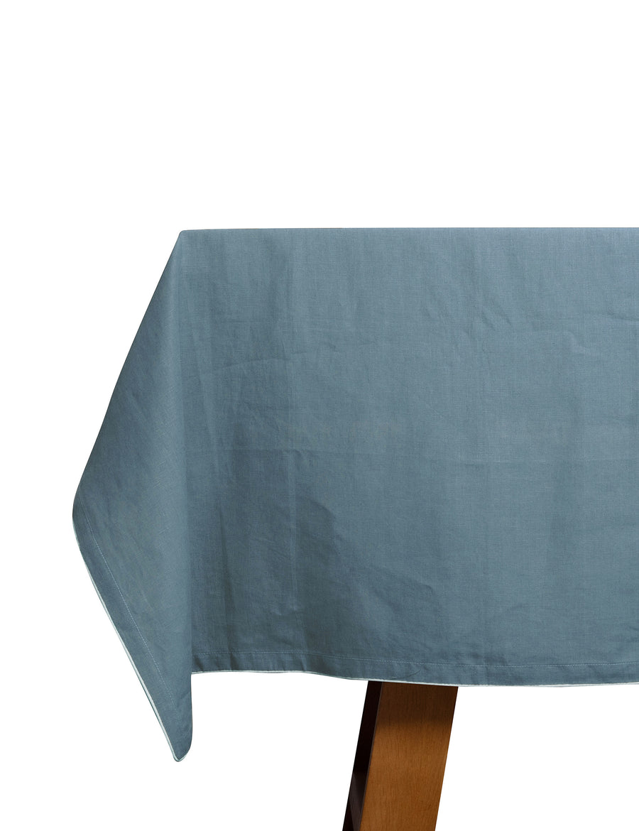 piped linen tablecloth in liberty with cloud piping