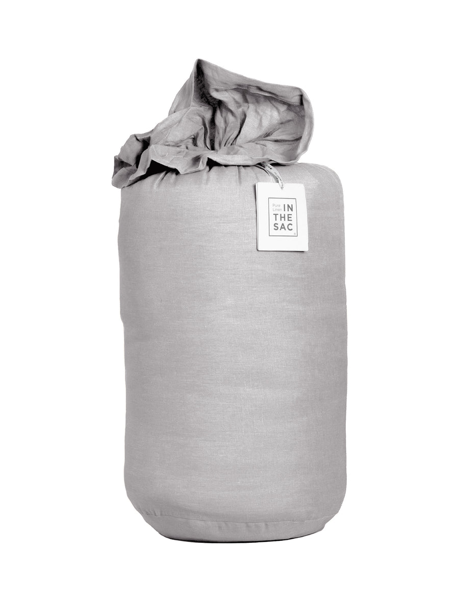 REVERSIBLE QUILTED BEDCOVER SET | CEMENT/CHARCOAL