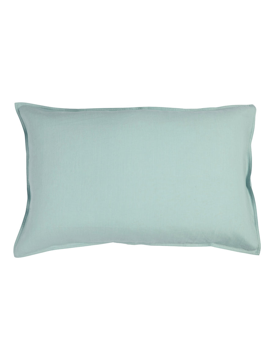 classic linen pillowcases in azure colour