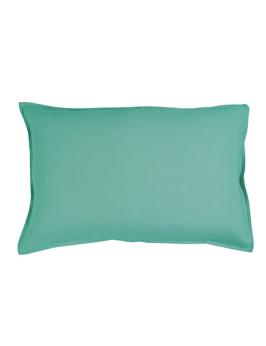 classic linen pillowcases in oasis colour