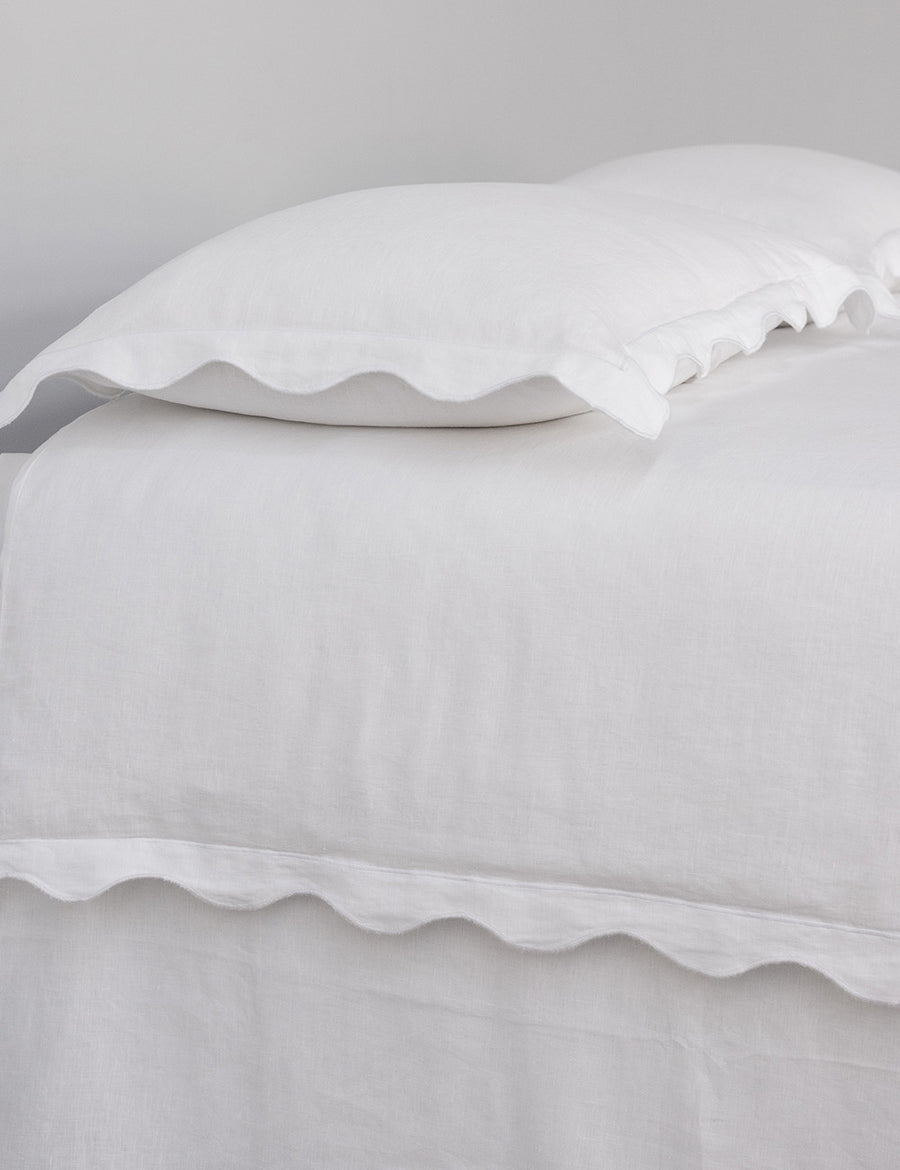 SCALLOP QUILT SET | WHITE