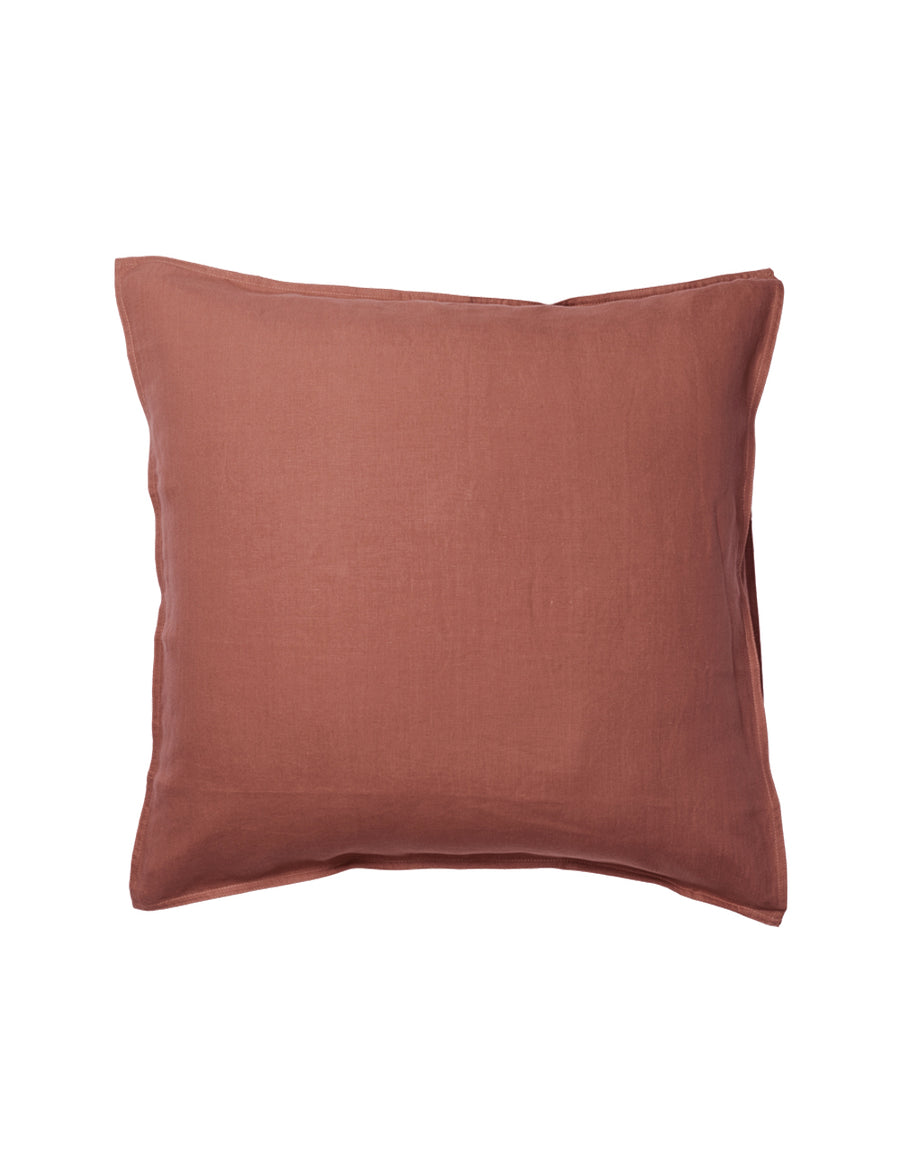 european linen pillowcase in maple colour