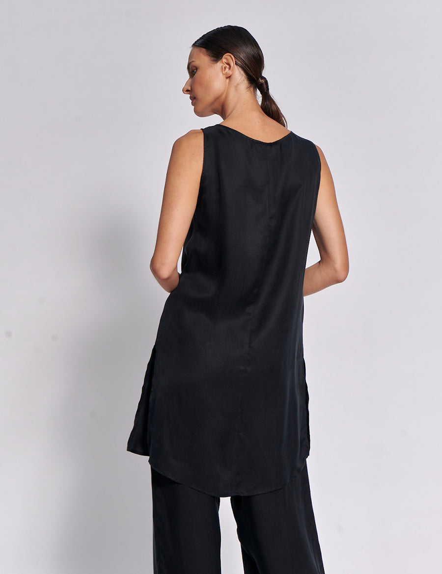 CHAMOISE LONG TUNIC | BLACK