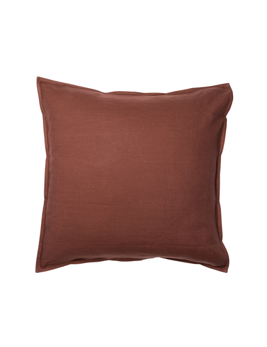 european linen pillowcase in grenache colour