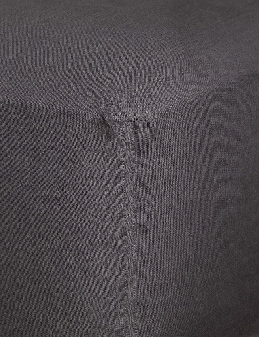 LINEN FITTED SHEET | GRAPHITE