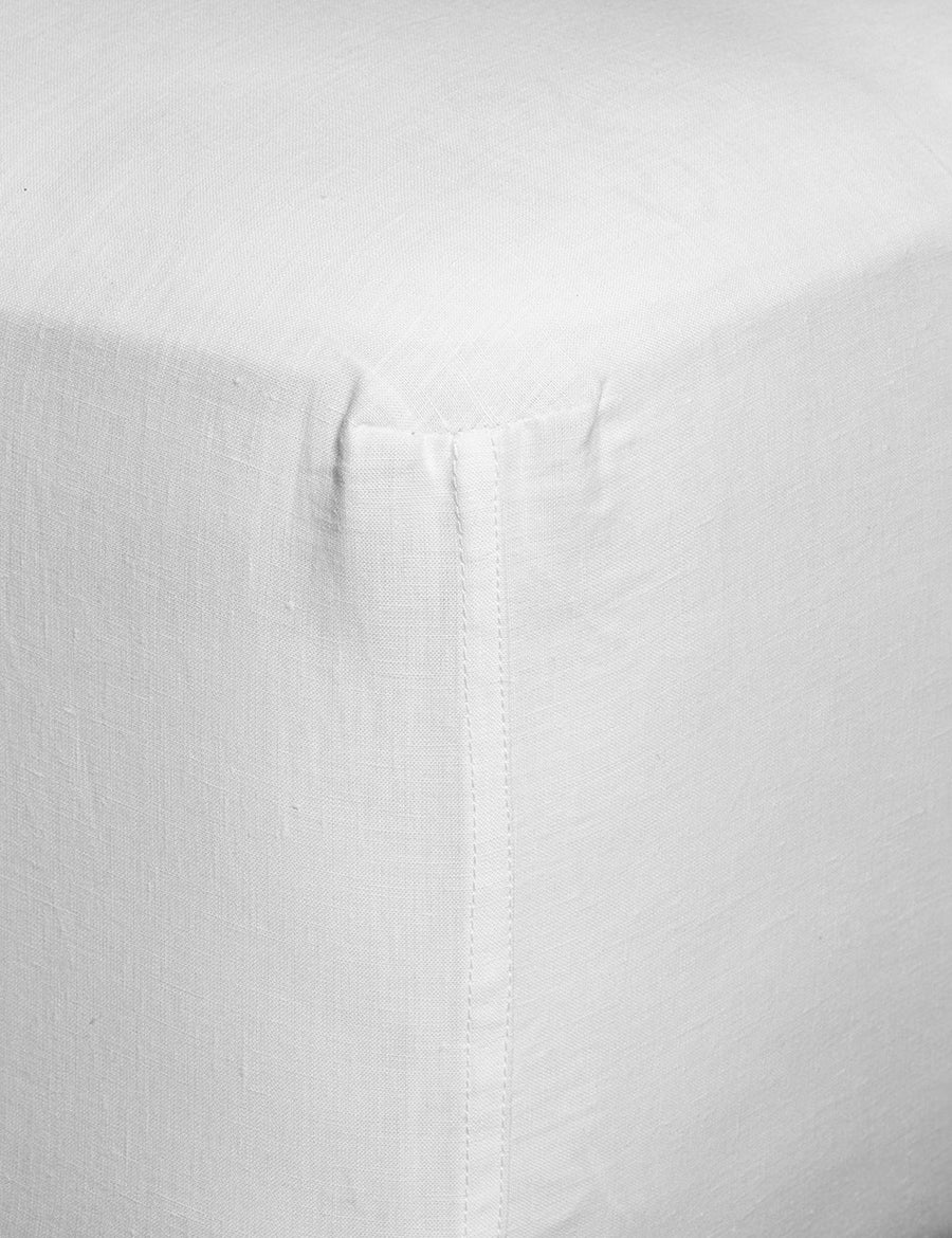 LINEN FITTED SHEET | WHITE