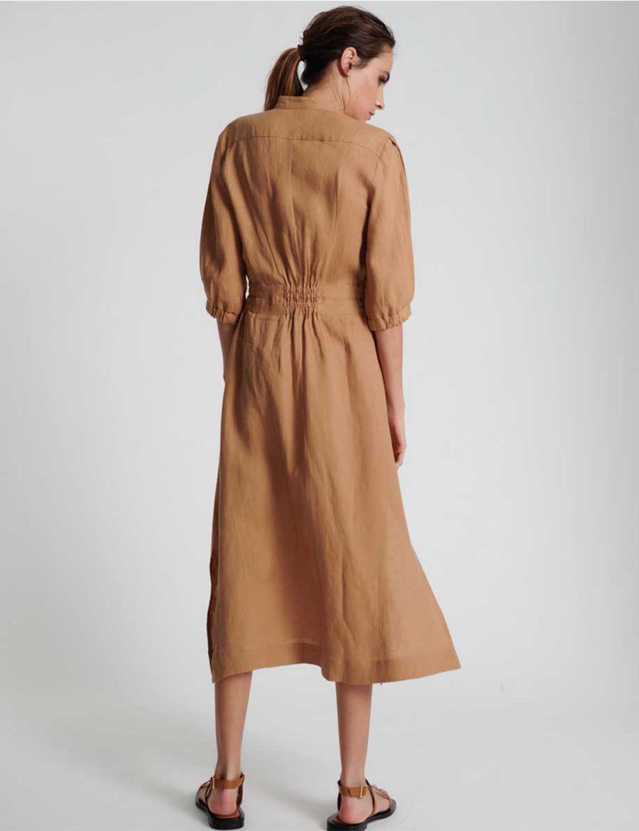 GISELLE LONG DRESS | CARAMEL