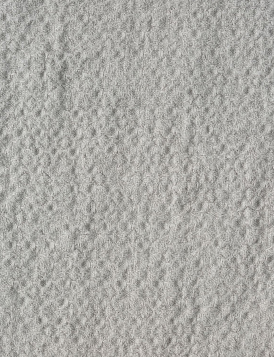 colour swatch of pure linen jacquard bath towel in grey colour