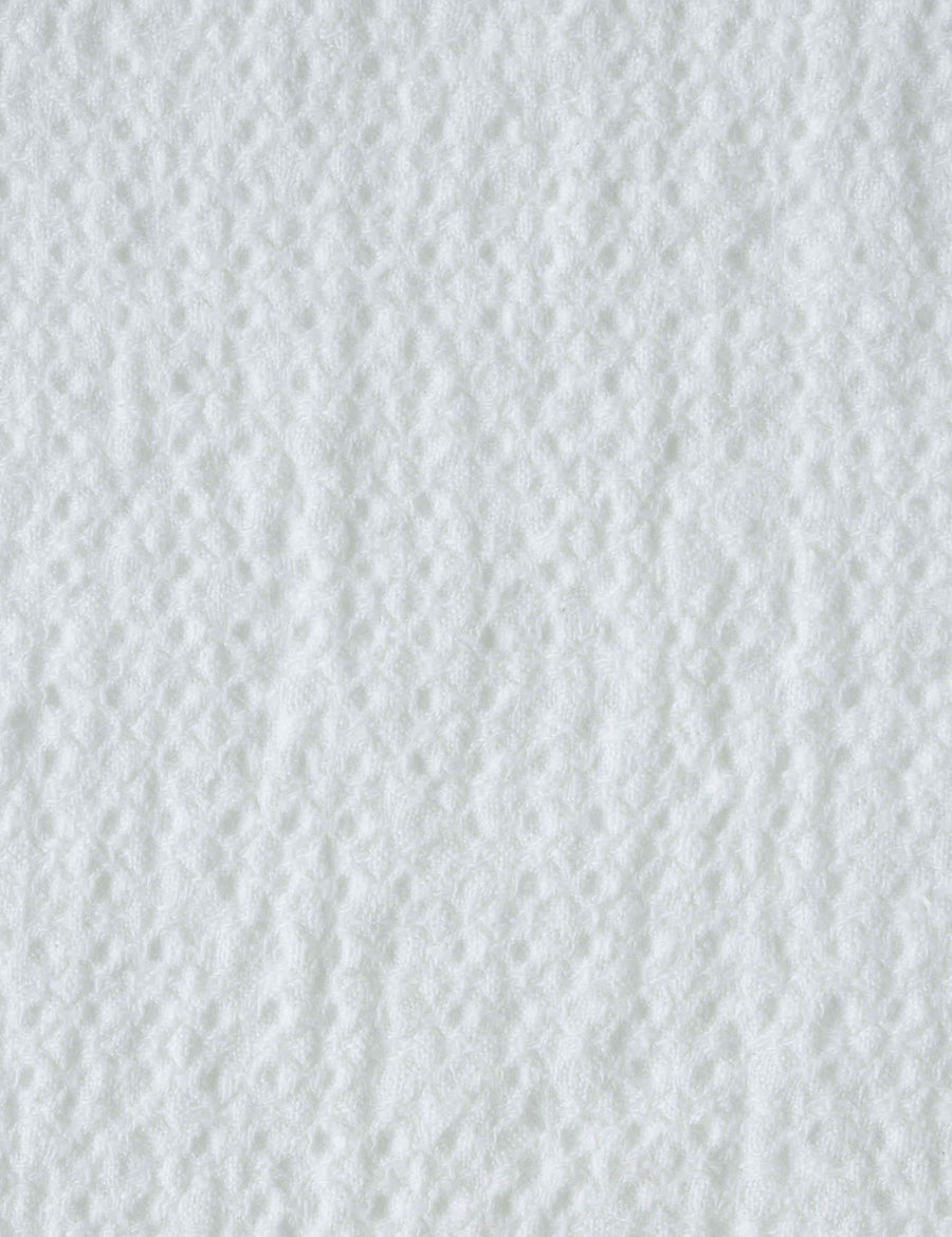 colour swatch of pure linen jacquard bath towel in white colour
