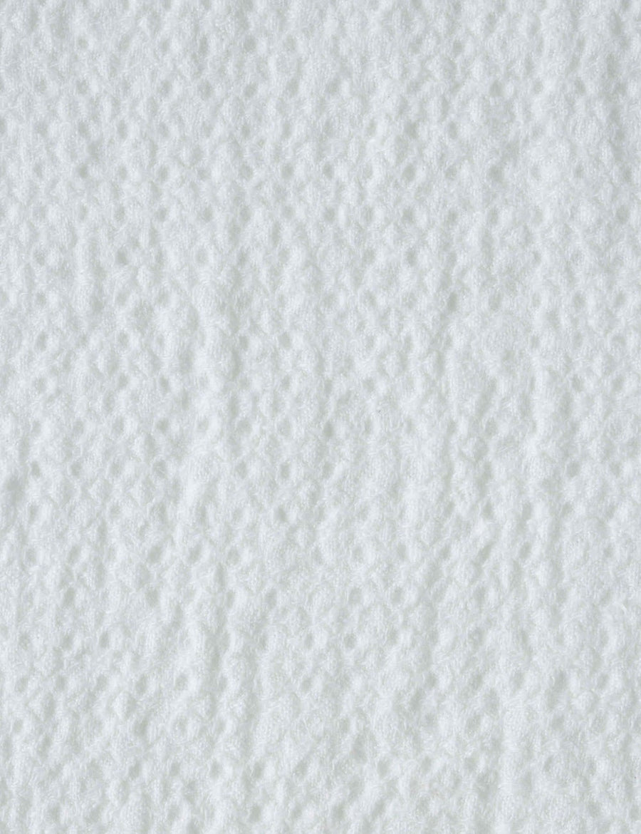 colour swatch of the pure linen jacquard bath robe in white colour