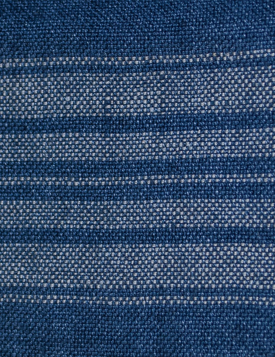 colour swatch of nomad pillowcases in denim colour with contrasting stripes