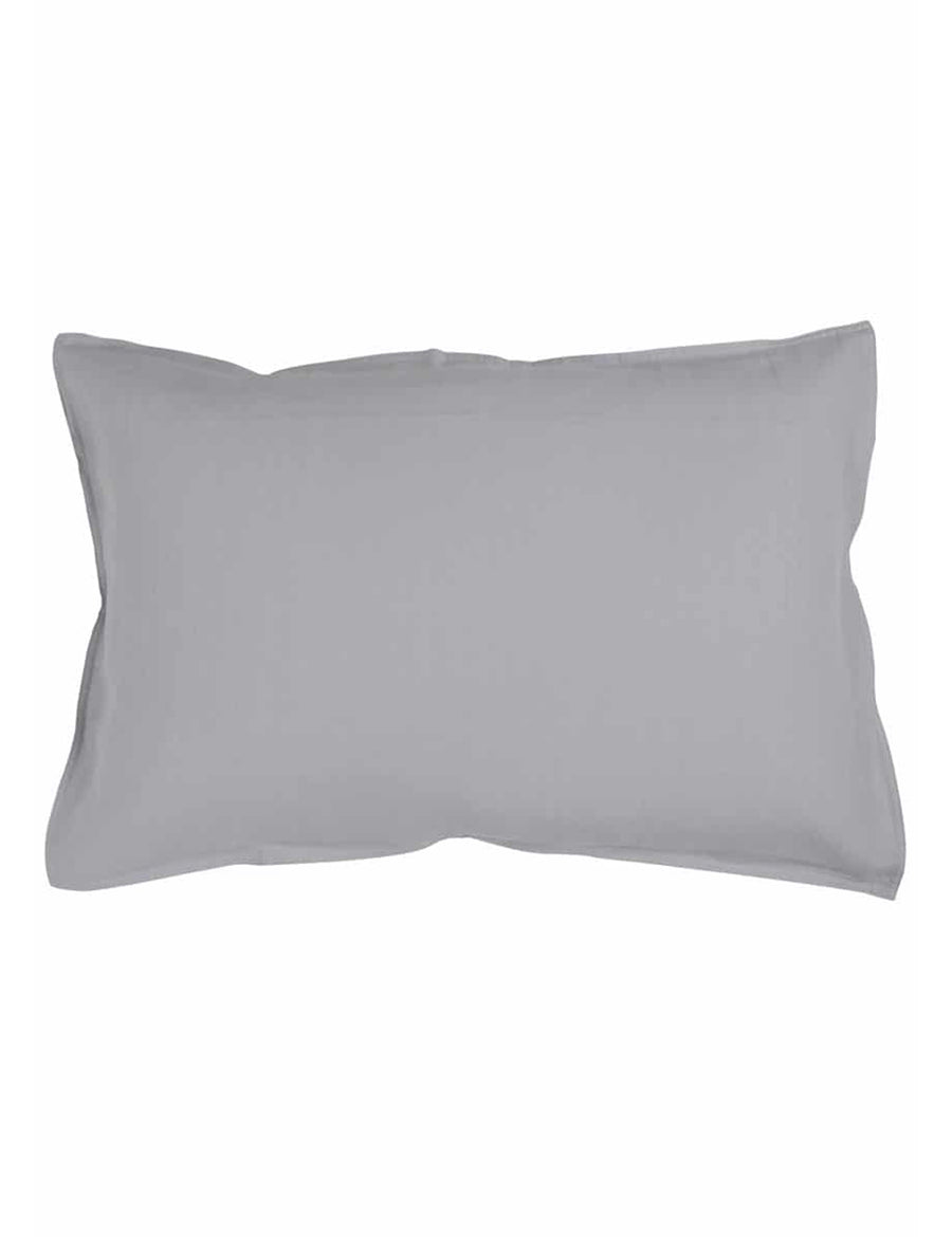 classic linen pillowcases in cement colour