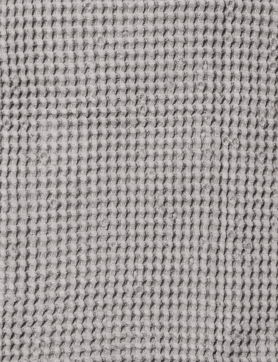 colour swatch of linen waffle hand towel in grey colour