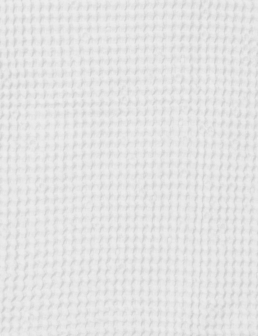 colour swatch of linen waffle hand towel in white colour